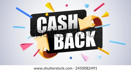Cashback icon isolated on the gray background. Cashback or money back label. Vector illustration