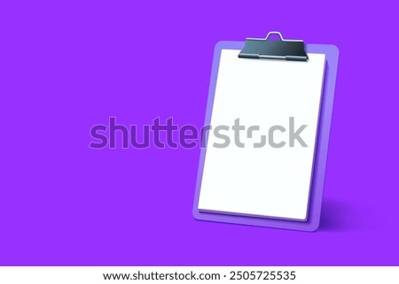 Clipboard communication, management service page, business paper. Vector illustration