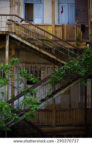 old rustic ladder