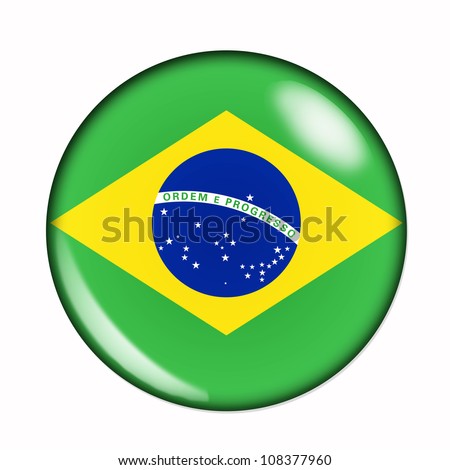 An Isolated Circular Flag Of Brazil Stock Photo 108377960 : Shutterstock