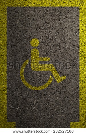 Wheelchair accessible parking space