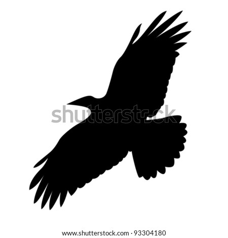 Flying Bird On White Background, Vector Illustration - 93304180 ...