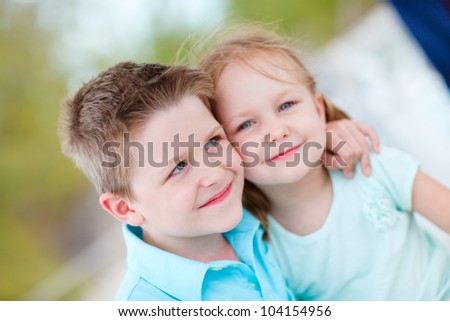 Brother And Sister Embracing Each Other Stock Photo 104154956 ...