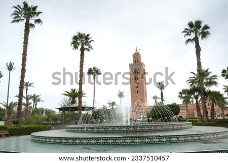 Similar – Image, Stock Photo Koutoubia Mosque minaret located at medina quarter of Marrakesh