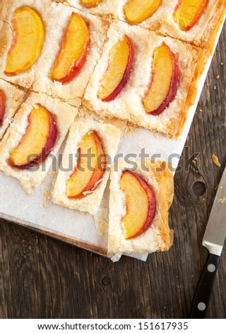 Phyllo Tart with Sugared Peaches