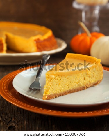 Pumpkin  cheesecake with caramel
