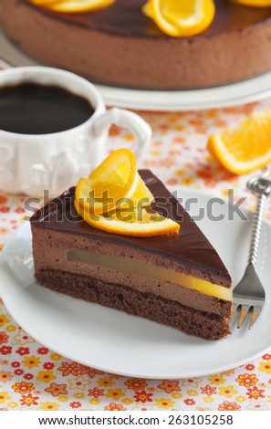 Orange Chocolate Mousse Cake.