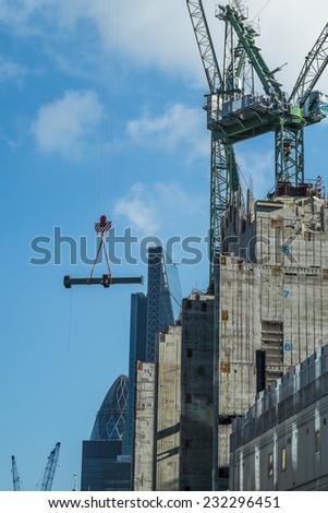 London, England - November 4th 2104 - Construction in The City of London