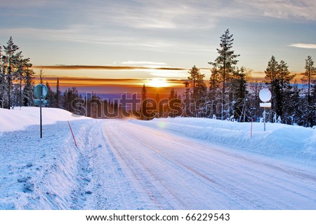 snow country road