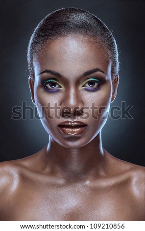 Beauty portrait of handsome ethnic african girl. Always more on my portfolio