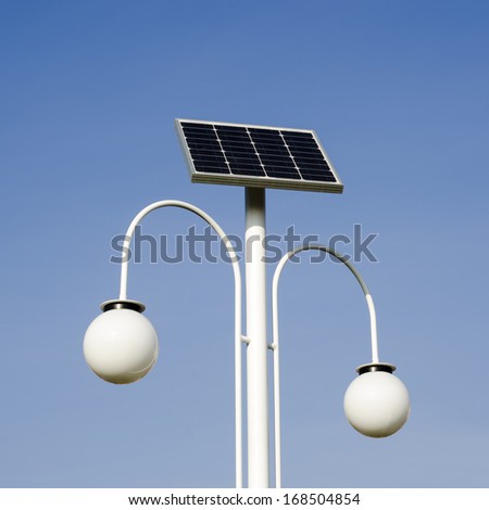 solar panel for powering street lamp