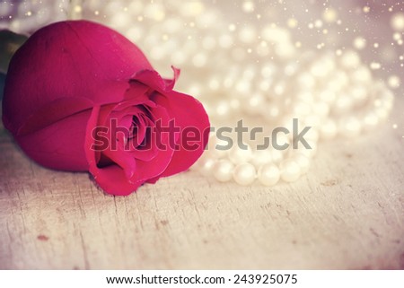 Rose with pearls