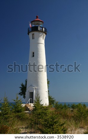 Crisp Point Light located in Michigan on Lake Superior near Whitefish Point.