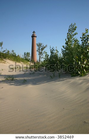 Little Sable Point Lighthouse located on Lake Michigan in Michigan.