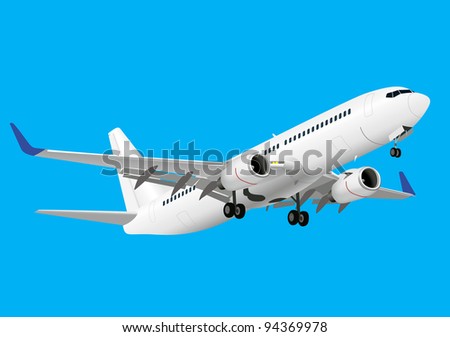 Boeing 737 detailed vector image