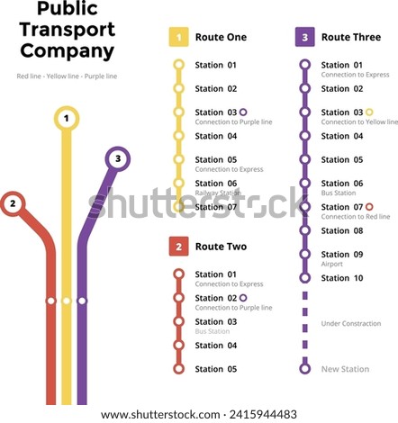 Public Transport Company Map Template