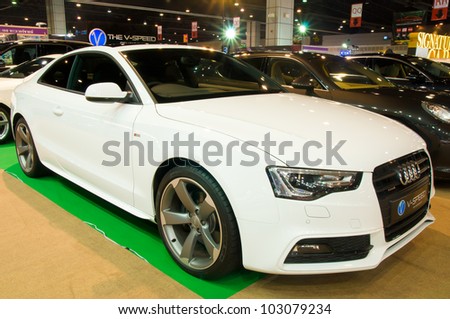 BANGKOK - MAY 20: Audi RS-5 on display at the Super Car   Import Car Show at Impact Muang Thong Thani on May 20, 2012 in Bangkok, Thailand