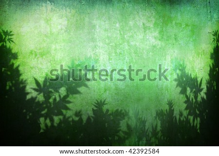 grunge abstract turquoise plant background for multiple uses