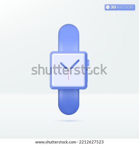 Smart watch icon symbols. Heartbeat check, Wearable Health and Fitness Tracker Devices, Real life in the digital age concept. 3D vector isolated illustration design. Cartoon pastel Minimal style.