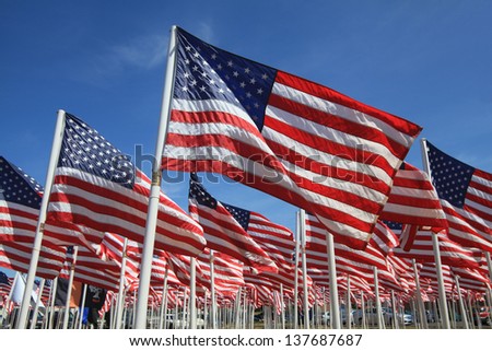 American flag memorial on the Oregon Coast