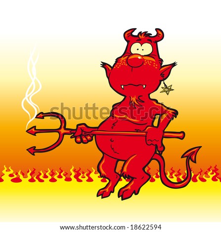 Red Devil Cartoon Character Stock Vector Illustration 18622594 ...