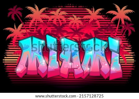 A Cool Genuine Wildstyle Graffiti Design - Miami