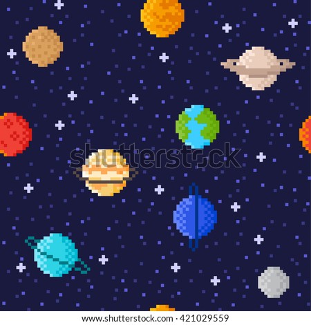 Set Of Solar System Planets: Mercury, Venus, Earth, Mars, Jupiter ...