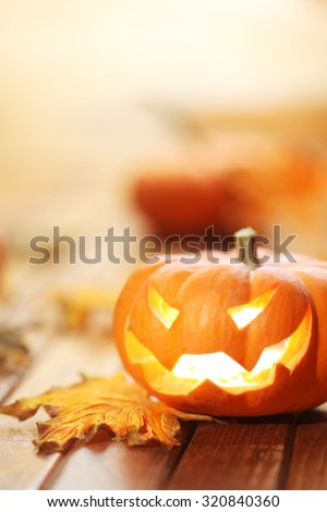 Halloween jack o\' lantern background