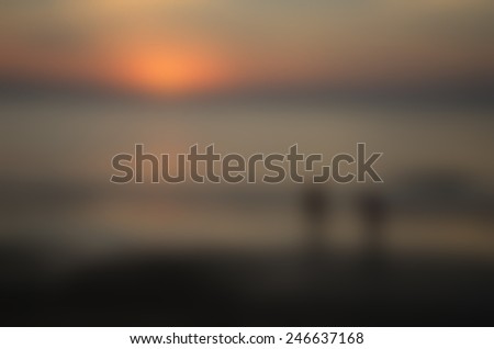Blurred Sunrise Background,Early Morning Light, The Natural Lighting Phenomena.