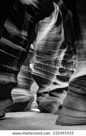 Antelope Canyon Black & White II
