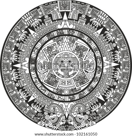 Mayan Calendar Stock Vector Illustration 102161050 : Shutterstock