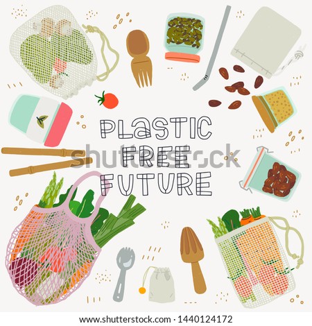 Similar – Image, Stock Photo Live plastic-free with natural cosmetics and cleaning agents
