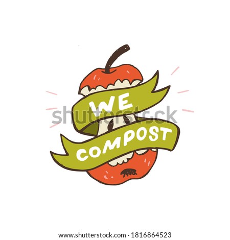 Similar – Image, Stock Photo Compost lettering, on a sign of a waste container for waste separation on environmental protection and climate change.