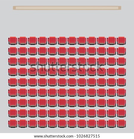 Top View show Seat in the Theater  Vector and illustration