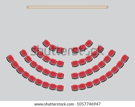 Top View show Seat in the Theater  Vector and illustration