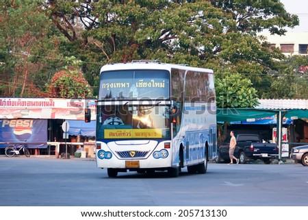 CHIANGMAI , THAILAND -APRIL 2 2007: Bus No. 18-88 of Sombattour company bus. Route Bangkok and Chiangmai. Photo at Chiangmai bus station, thailand.