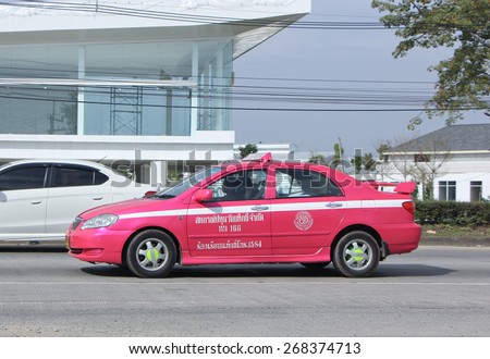 CHIANGMAI, THAILAND -JANUARY 15 2015: City taxi Bangkok, Service in city. Photo at road no.1001 about 8 km from downtown Chiangmai, thailand.