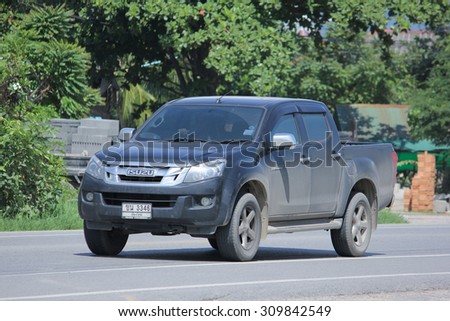 CHIANGMAI, THAILAND -AUGUST 10 2015:  Private car, Isuzu D-max,dmax. Photo at road no 121 about 8 km from downtown Chiangmai, thailand.