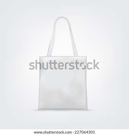 Blank White Tote Bag Stock Vector Illustration 227064301 : Shutterstock