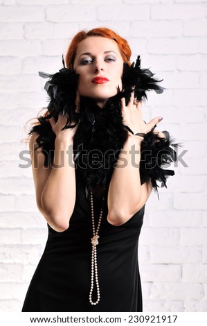 Woman in evening dress Foto stock © 