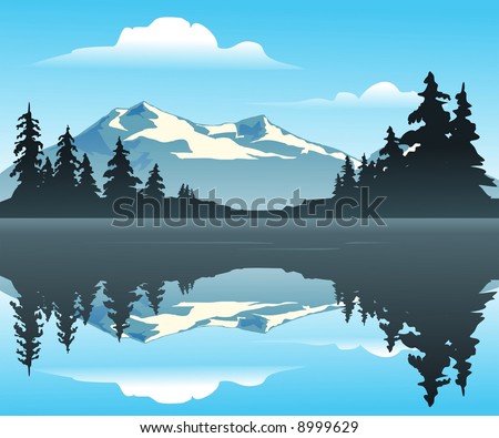 Mountain Lake - An Outdoor Scene Overlooking A Calm Cool Lake With ...