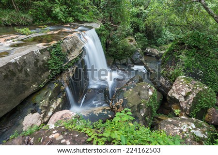 Waterfall beautiful (Tardkam waterfall) in Nakhonphanom province asia southeast asia Thailand