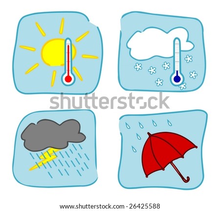 Weather icons set 5 - vector.