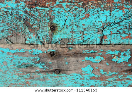 Texture of old wooden panels on fisherman\'s boat.