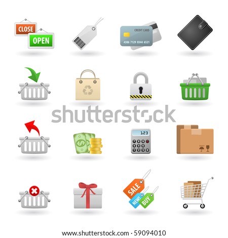 Shopping Web Icon Set