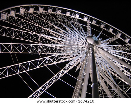 Sky Wheel at night - Ferris (observation) wheel  at Niagara Falls, Canada.