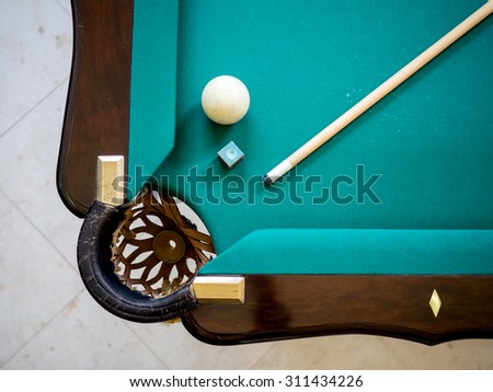 Top view pool table