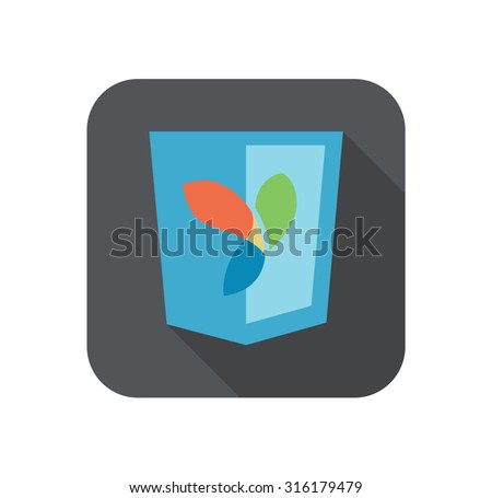 vector illustration of web development shield sign php framework yii. isolated icon on white background