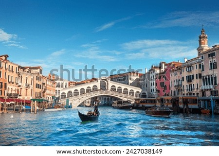 Similar – Image, Stock Photo Gondolas in Venice in the Markus Basin