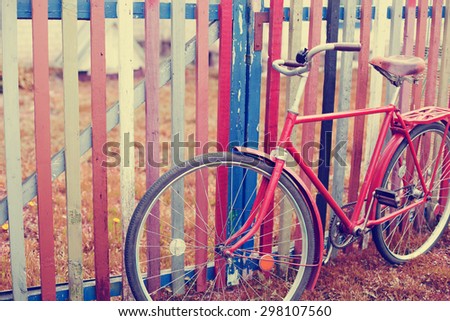 Vintage Bicycle / Vintage background with bicycle (toned picture)